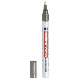 [DIST03103] MARCADOR EDDING 791-54 METALICO PUNTA MEDIANA  PLATA