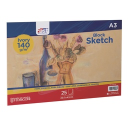 [DIST03264] BLOCK SKETCH FAST A3 140GRS. IVORY
