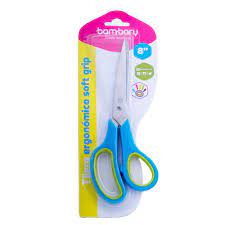 [DIST03388] TIJERA BAMBARY DE 8" ERGONO. SOFT GRIP TURQ./VERDE