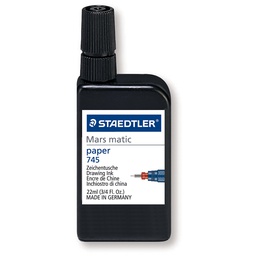 [DIST03414] TINTA PARA RAPIDOGRAFO STAEDTLER 745 22ML. NEGRO