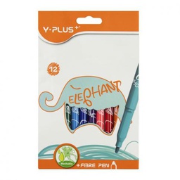 [DIST03481] MARCADOR Y-PLUS ELEPHANT P/FINA 12 COLORES