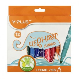 [DIST03483] MARCADOR Y-PLUS ELEPHANT JUMBO 12 COLORES