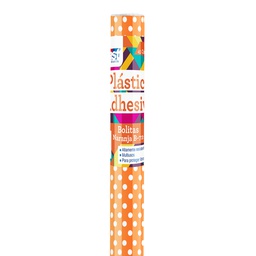 [DIST03632] CONTAC ADHESIVO FAST ROLLO C/ PUNTOS NARANJA