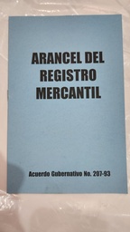 [DIST03740] ARANCEL DEL REGISTRO MERCANTIL