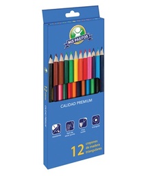 [DIST04005] CRAYON DE MADERA MIS PASITOS BORRABLE 12 COLORES