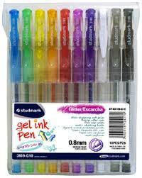 [DIST04042] BOLIGRAFOS STUDMARK GEL GLITTER ST-03108-G10 (10U.)