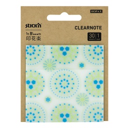 [DIST04177] BLOCK STICKN CLEARNOTE 3 X 3"  DISEÑOS