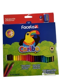[DIST04381] CRAYON FACELA CARIBE HEXAG. 24 COLORES
