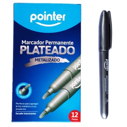 [DIST04698] MARCADOR POINTER PLATEADO MK-5118-SV