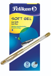 [DIST04763] BOLIGRAFO ROLLER BALL PELIKAN 967117TR GEL DORADO CX12