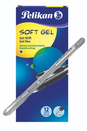 [DIST04764] BOLIGRAFO ROLLER BALL PELIKAN 967125TR GEL PLATEADO CX12