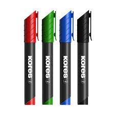 [DIST04803] MARCADOR KORES PERMAN. P/REDONDA ROJO