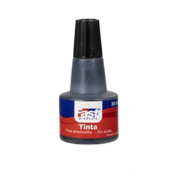 [DIST04890] TINTA P/ ALMOHADILLA FAST 30ML TIPO GOTERO  NEGRO