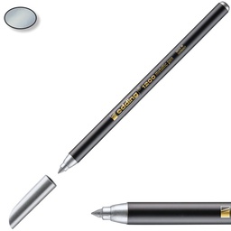 [DIST05136] MARCADOR EDDING 1200 PUNTA REDONDA METALICO  PLATA
