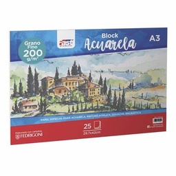 [DIST05164] BLOCK ACUARELA FAST 200GR. 25H GRANO FINO A-3