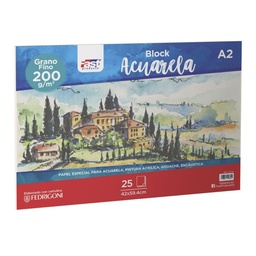 [DIST05165] BLOCK ACUARELA FAST 200GR. 25H G.FINO A-2