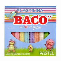 [DIST05280] PLASTICINA BACO 10 BARRAS DE COLORES PASTEL