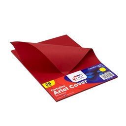 [DIST05375] HOJA ARIEL COVER CARTA 180GRS. COLOR ROJO NAVIDAD (PX25)