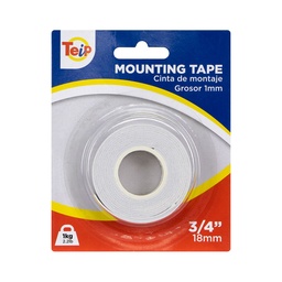 [DIST02606] CINTA ADHESIVA TEIP MOUNTING 3/4" X 1.5MTS