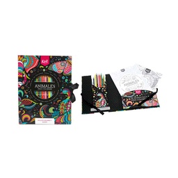 [DIST02809] KIT DE CARPETA Y CRAYONES PARA PINTAR MANDALAS KIUT