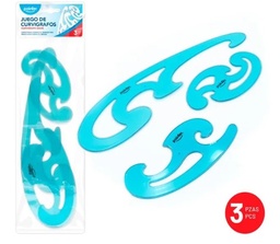 [DIST03268] PLANTILLA DE CURVAS FRANCESA POINTER 3PZS.