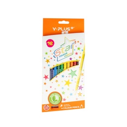 [DIST02010] CRAYON DE MADERA Y-PLUS 23010 STAR 12 COLORES