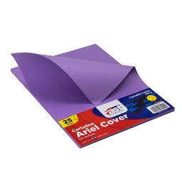 [DIST04421] HOJA ARIEL COVER CARTA 180GRS. COLOR LILA (PX25)
