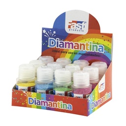 [DIST04436] DIAMANTINA FAST BOTE 25GRS. COLORES SURTIDOS (CX12)