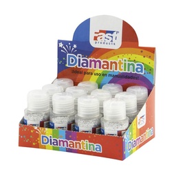 [DIST04438] DIAMANTINA FAST BOTE 25GRS. PLATEADO (CX12)