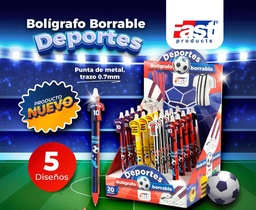 [DIST04526] BOLIGRAFO FAST BORRABLE DEPORTES CX20