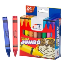 [DIST04617] CRAYON DE CERA FAST SUPER JUMBO REDON. 24 COLORES