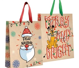[DIST05461] BOLSA DE REGALO PRIMAVERA BX12 KRAFT NAVIDAD